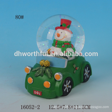 Lovely snowman resin christmas snow globe
